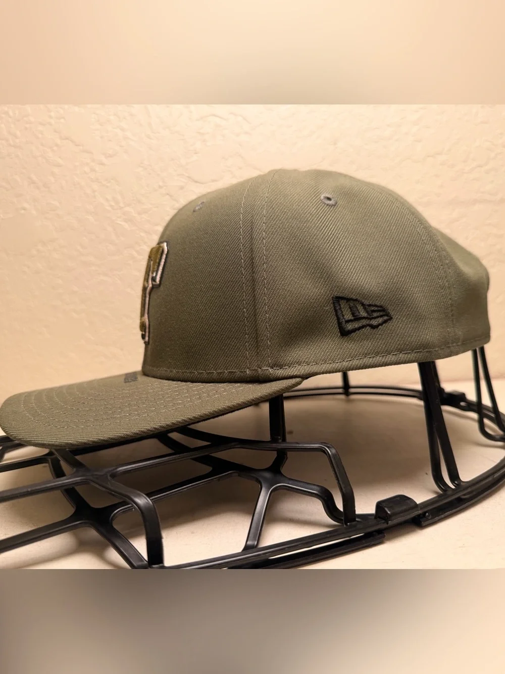 New Era Olive Green Texas 'T' Patch Cap with Flag Accent